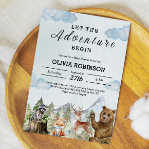 Papier Budget Laisser l'aventure commencer Baby shower In
