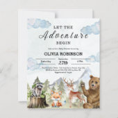 Papier Budget Laisser l'aventure commencer Baby shower In (Devant)