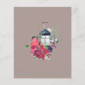 Papier BUDGET Lanterne de Noël Poinsettia Evergreens (Dos)