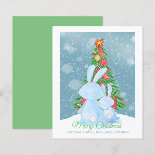 Papier BUDGET Lapin De Noël Lapin Avec Arbre En Neige