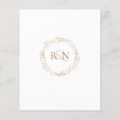 Papier Budget Laurel Garland Faire-part de mariage (Dos)