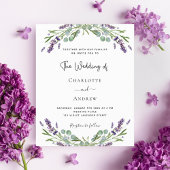 Papier Budget lavande eucalyptus faire-part de mariage