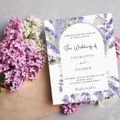 Papier Budget lavande faire-part de mariage à arche fleur