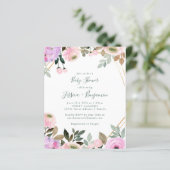 Papier Budget Lavender Baby shower floral rose (Debout devant)