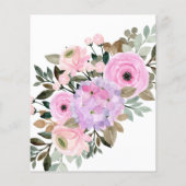 Papier Budget Lavender Baby shower floral rose (Dos)