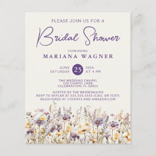 Papier Budget Lavender Fête des mariées Fleur sauvage bei