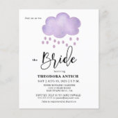 Papier Budget Lavender Funny Cloud Fête des mariées (Devant)