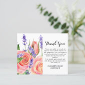 Papier Budget Lavender Roses Sympathy Funeral Merci (Debout devant)
