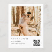 Papier Budget Le code QR Mariage Invitation (Dos)