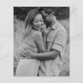 Papier Budget Le Mariage de Black White Photo Elegant (Dos)