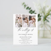 Papier Budget Le Mariage de la photo Invitation minimalis (Debout devant)