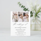 Papier Budget Le Mariage de la photo Invitation minimalis (Debout devant)