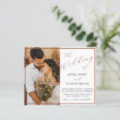 Papier Budget Le Mariage de Terracotta Photo Mariage (Debout devant)