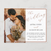 Papier Budget Le Mariage de Terracotta Photo Mariage (Devant)