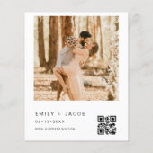 Papier Budget Le Mariage du code QR minimaliste (Dos)