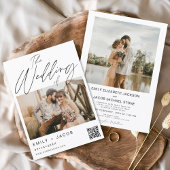 Papier Budget Le Mariage du code QR Photo moderne