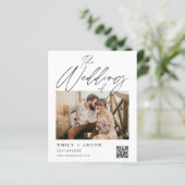 Papier Budget Le Mariage du code QR Photo moderne (Debout devant)