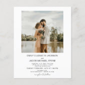 Papier Budget Le Mariage du code QR Photo moderne (Dos)