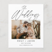 Papier Budget Le Mariage Élégant Minimaliste Moderne (Devant)