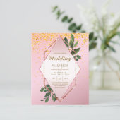Papier BUDGET LE PLUS BAS Invitations Mariages Cadre verd (Debout devant)