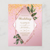 Papier BUDGET LE PLUS BAS Invitations Mariages Cadre verd (Devant)