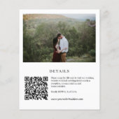 Papier Budget Lemon Tree Photo QR Code Mariage Invitation (Dos)