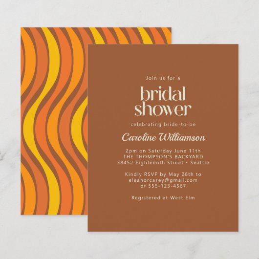 Papier Budget les années 70 Lignes de série Fête des mari (Devant / Derrière)