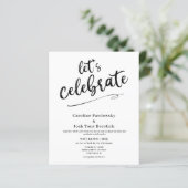 Papier Budget Lets Celebrate Wedding invitation  (Debout devant)