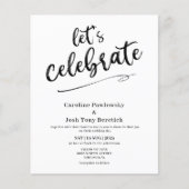 Papier Budget Lets Celebrate Wedding invitation  (Devant)