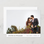 Papier Budget Lettres à la main Mariage photo Enregistrer (Devant / Derrière)