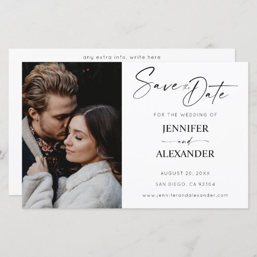 Papier Budget LG noir et blanc calligraphie Enregistrer l (Devant / Derrière)