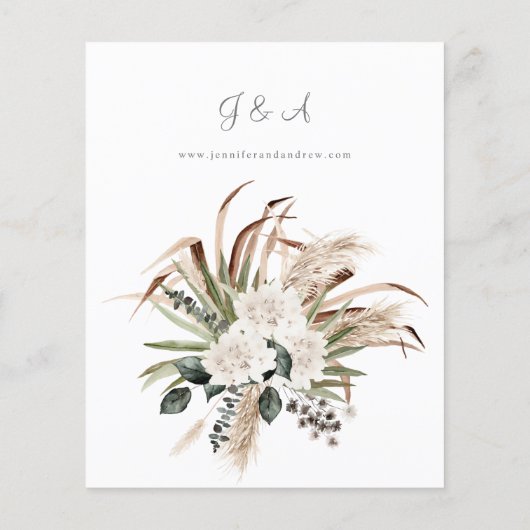 Papier Budget LG Texte Boho Eucalyptus Palm Mariage Flora (Dos)