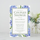 Papier Budget LGBTQ Blue Hydrangeas Couples Douche (Debout devant)