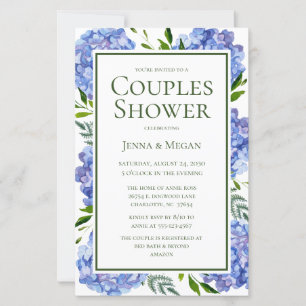 Papier Budget LGBTQ Fleurs d'Hydrangeas Bleues pour Baby