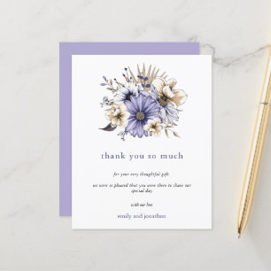 Papier Budget Lilac Aquarelle Florales Mariage Merci