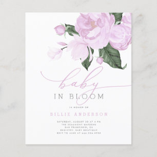 Papier Budget Lilac Baby in Bloom Shower Invitation