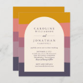 Papier Budget Lilac Color Block Élégant Mariage Invite (Devant / Derrière)
