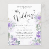 Papier Budget Lilac Floral & Faire-part de mariage Botani (Devant)