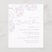 Papier Budget Lilac Peonies dessinées à la main Fête des (Devant)