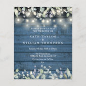 Papier Budget Lilac Rustic String Lumières Mariage Invita (Devant)