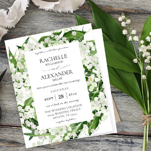 Papier Budget Lily de la Vallée Blanc Floral Mariage 3