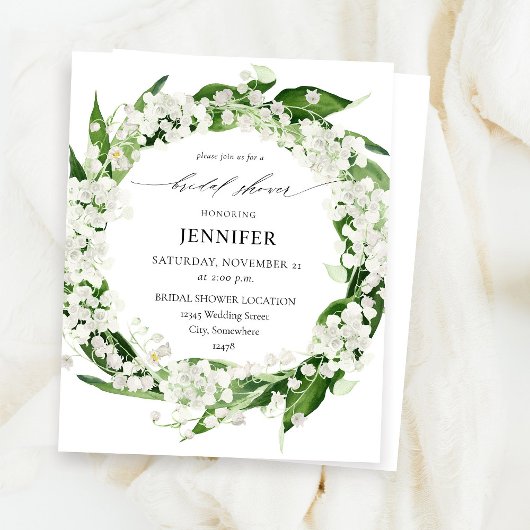 Papier Budget Lily de la Vallée Fête des mariées florale