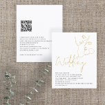 Papier BUDGET Line Art Faces Gold Glitter QR Wedding<br><div class="desc">Un rapport qualité-prix BUDGET alternative sur une taille plus petite 4, 5 x 5, 6" semi-brillant poids 110lbs, qui est d'une épaisseur similaire à une carte postale (cependant ne convient pas à l'utilisation comme carte postale.) VEUILLEZ NOTER qu'il y a UN par feuille. BUDGET Line Art fait face à la...</div>