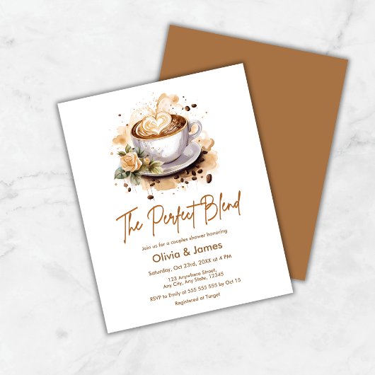 Papier Budget L'Invitation De Douche Couple Mixte Parfait