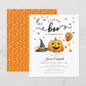 Papier Budget Little Boo Halloween Citrouille Baby shower (Devant / Derrière)