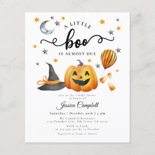 Papier Budget Little Boo Halloween Citrouille Baby shower