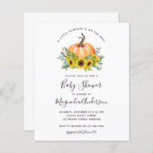 Papier Budget Little Citrouille Automne Baby shower Invit (Devant / Derrière)