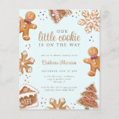 Papier Budget Little Cookie Baby shower de Noël d'hiver (Devant)
