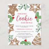 Papier Budget Little Cookie Baby shower de Noël Invitatio (Devant)