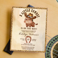 Budget Little cowboy cute baby horse baby shower